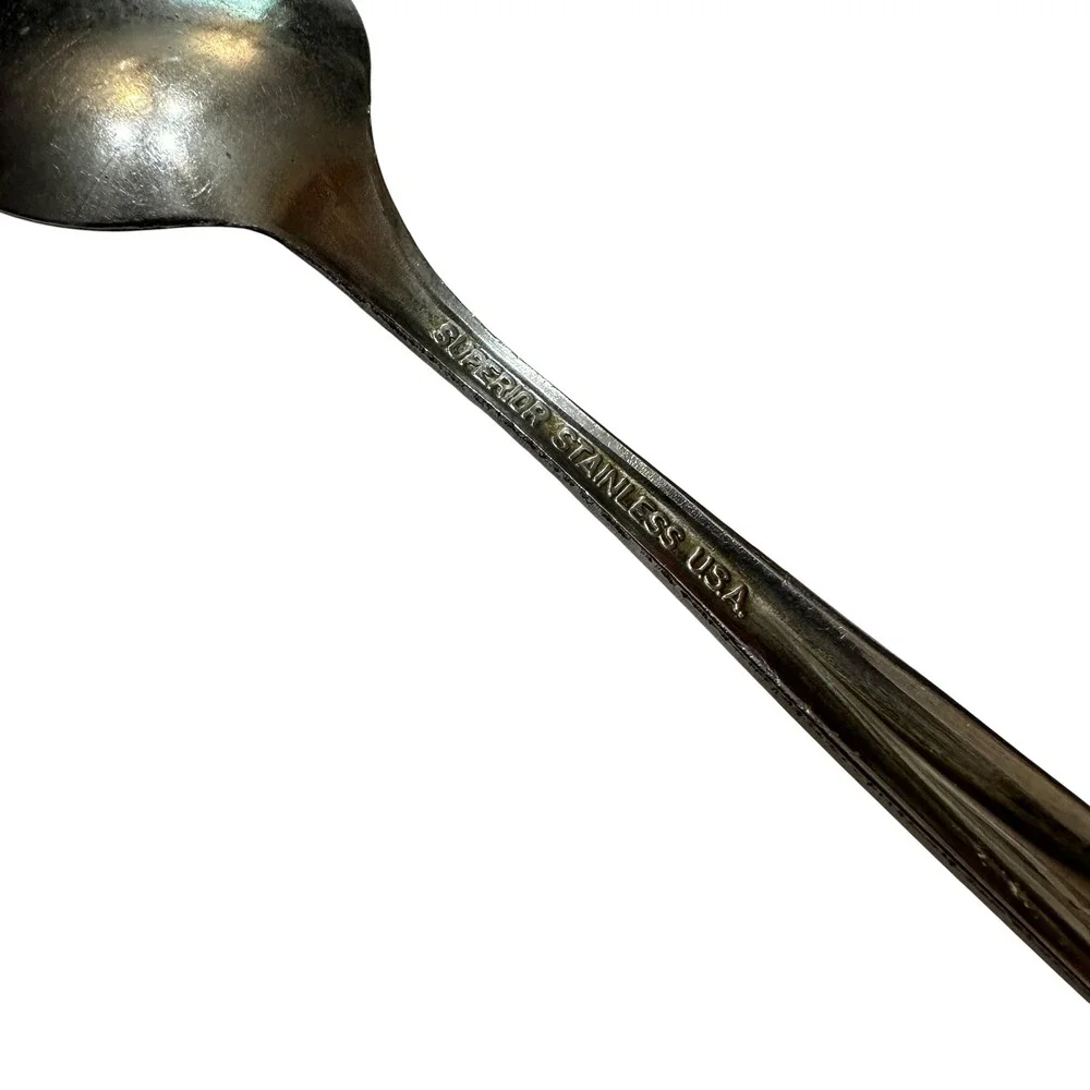 Superior Stainless USA Teaspoon Vintage‎ Floral Pattern Silverware Flatware